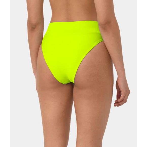 Halara Crossover Bikini Bottom Swimsuit Color: Ice Lime Green Size: Small - Picture 2 of 4
